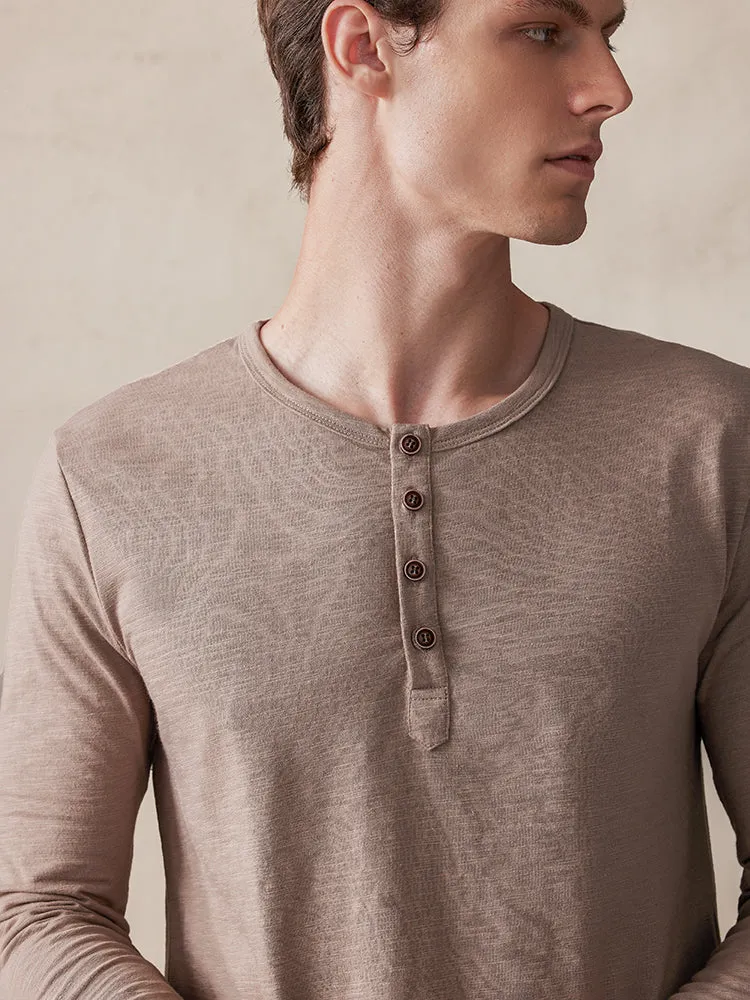 Comfy 100% Cotton Henley Shirt