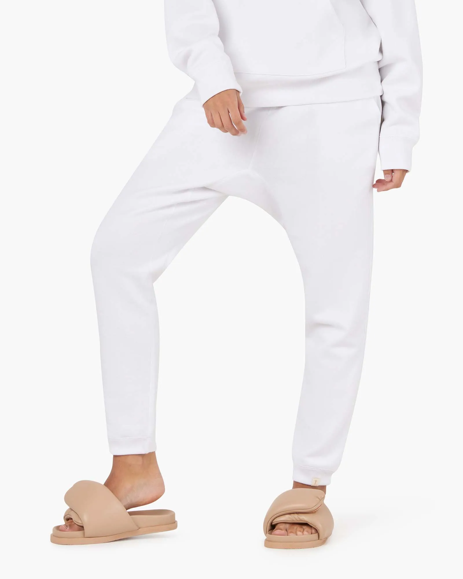 Core Fleece Jogger - White