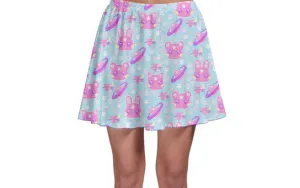 Cosmic Cuties Blue Skater Skirt [Made To Order]