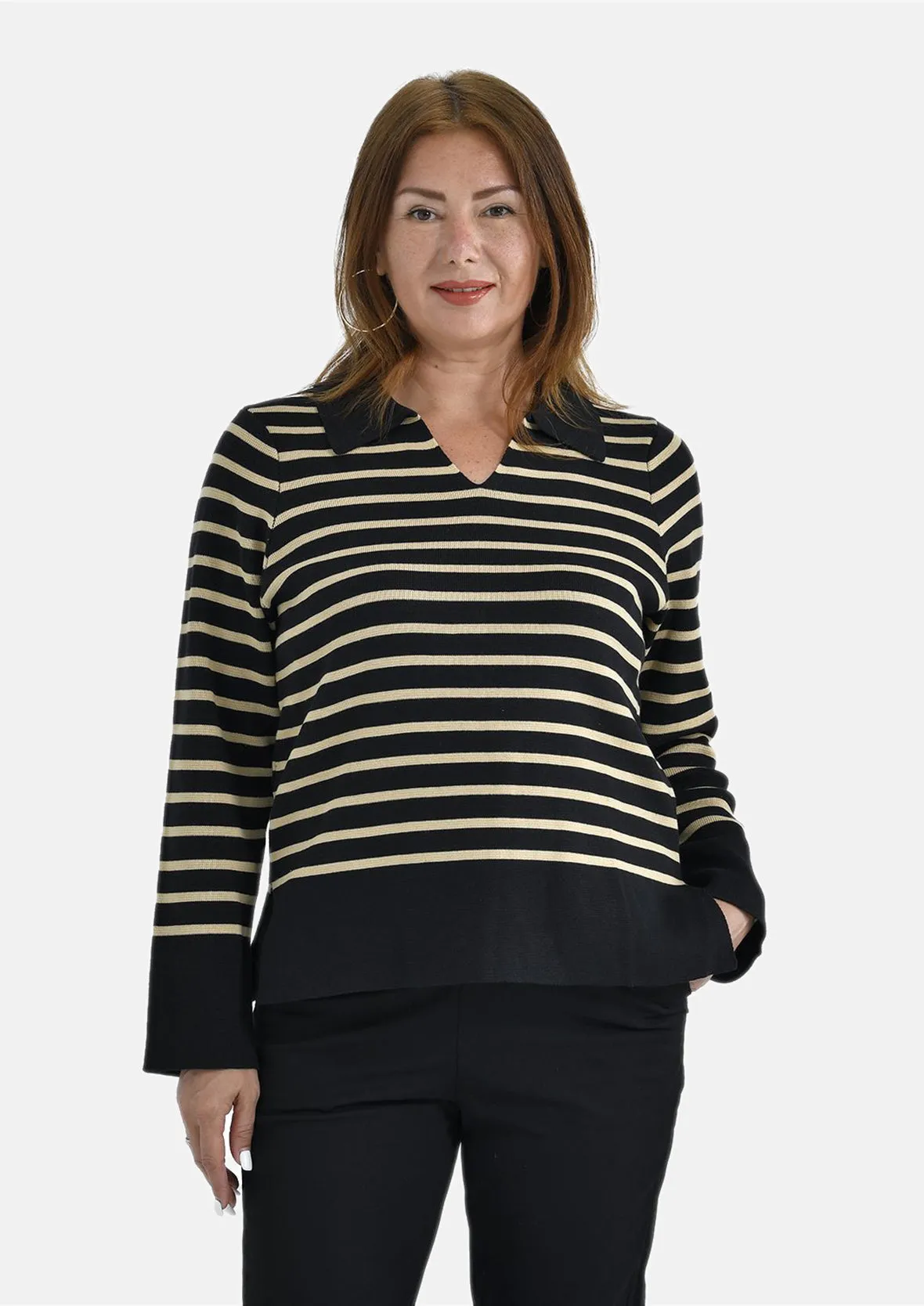 Cotton Rich Breton Knit Jumper