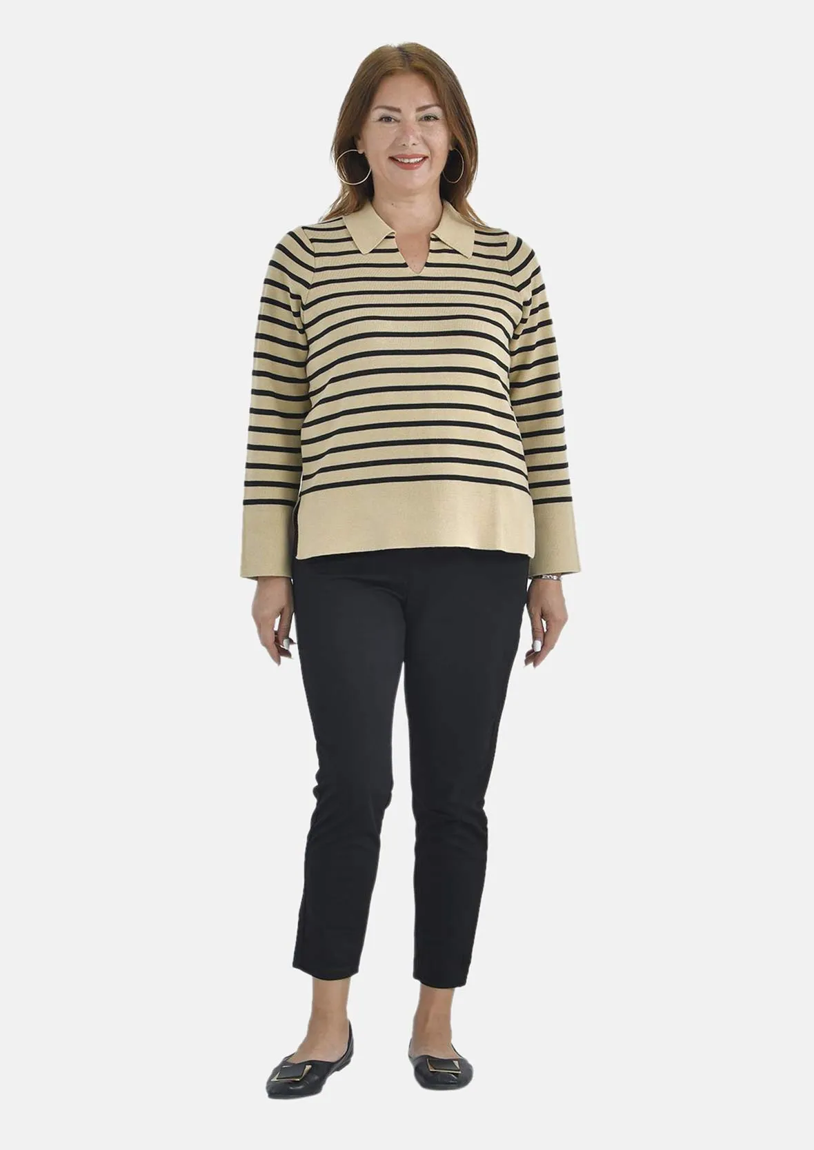 Cotton Rich Breton Knit Jumper