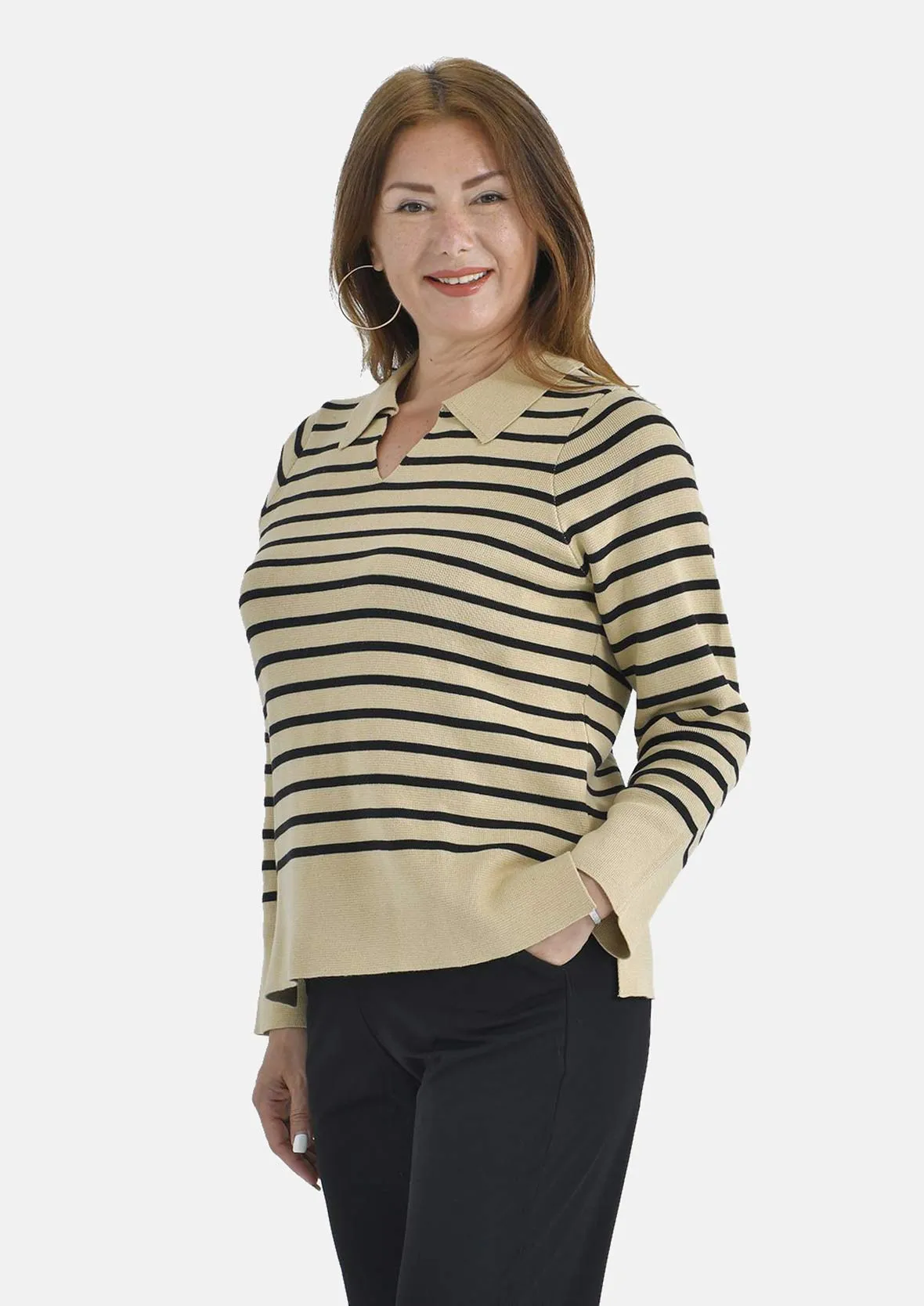 Cotton Rich Breton Knit Jumper