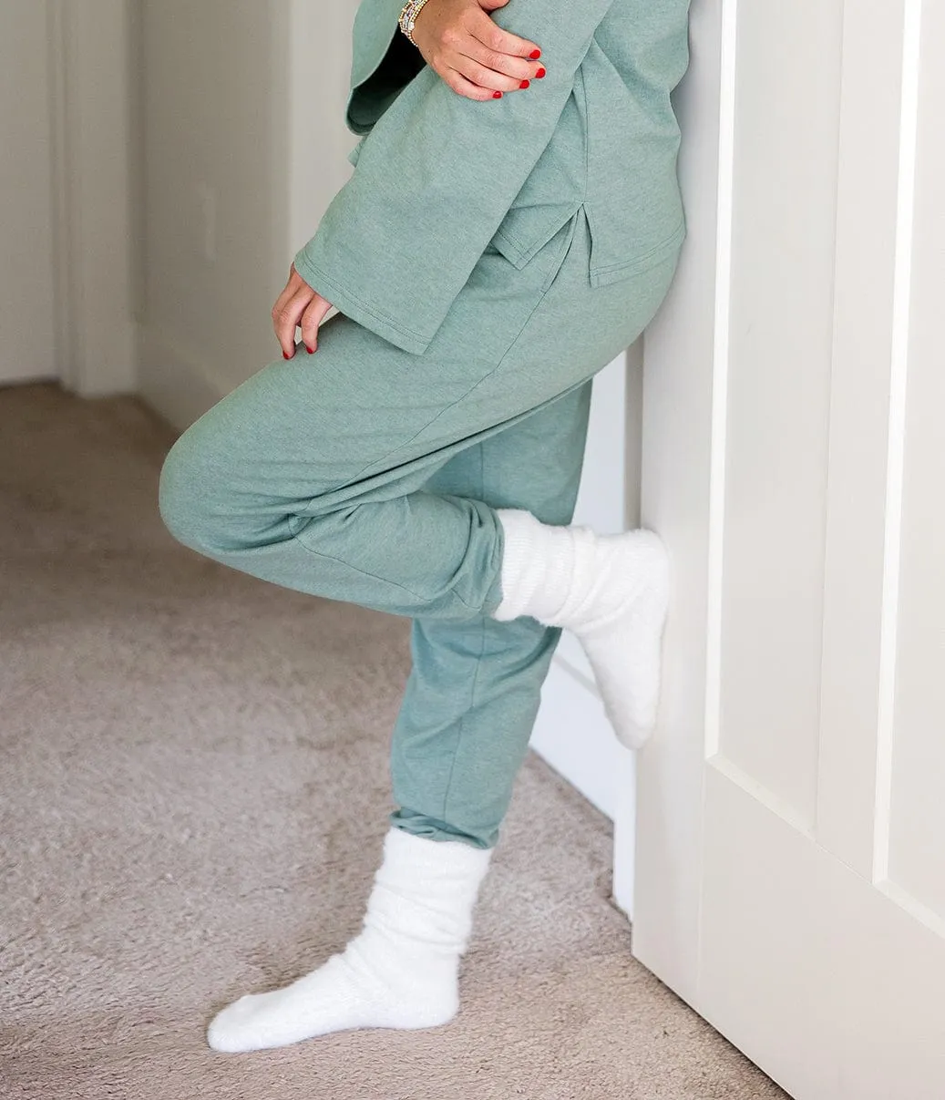 Cozy Cloud Joggers - Cool Mint