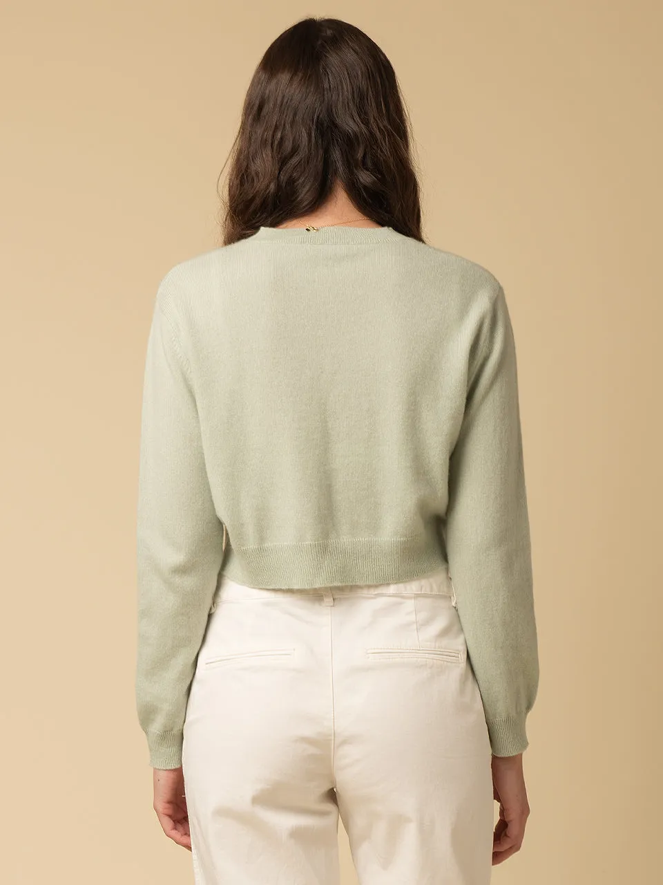 Crop Long Sleeve Sweater_Pistachio