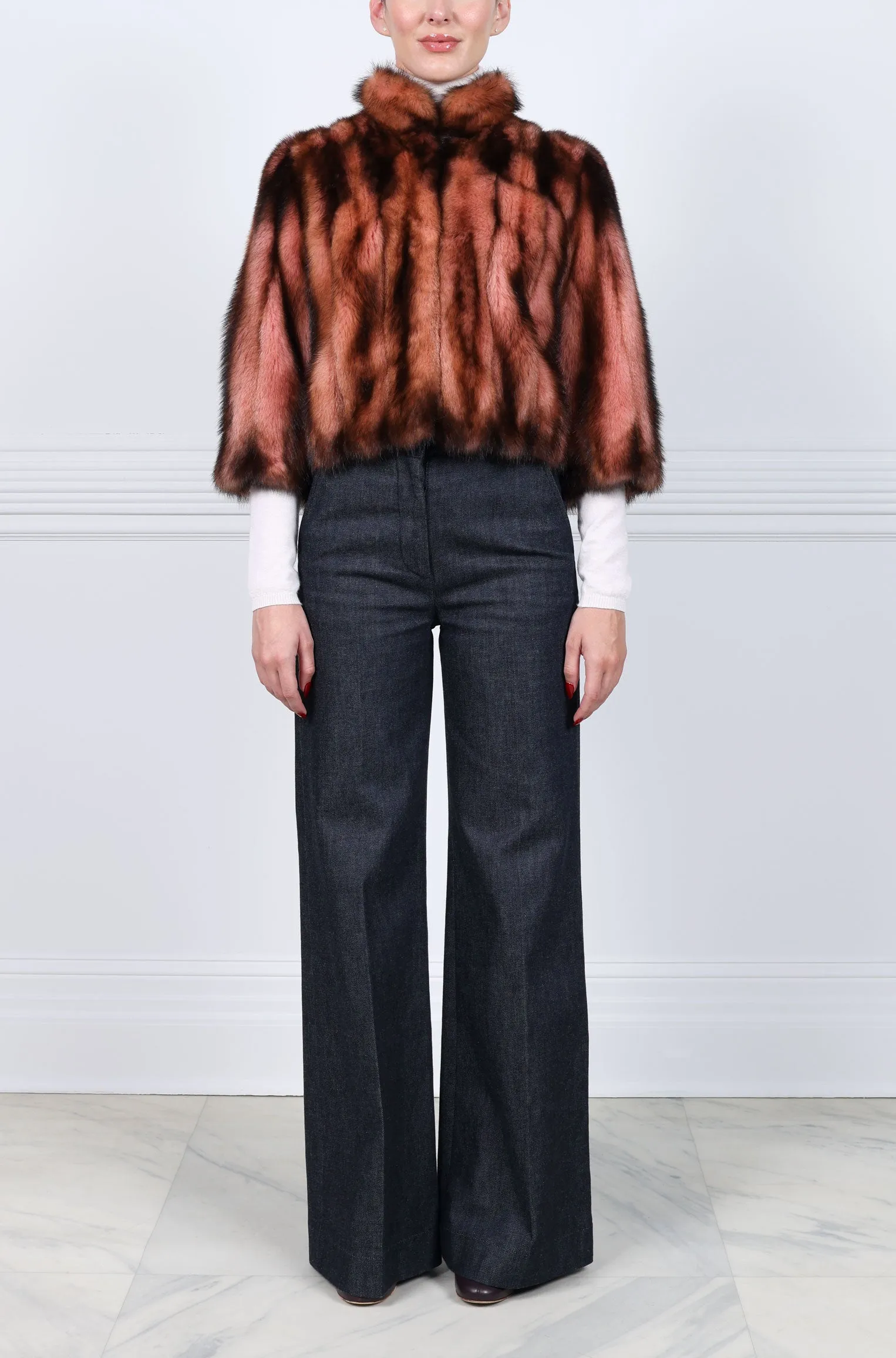 Cropped Fitch Fur Jacket