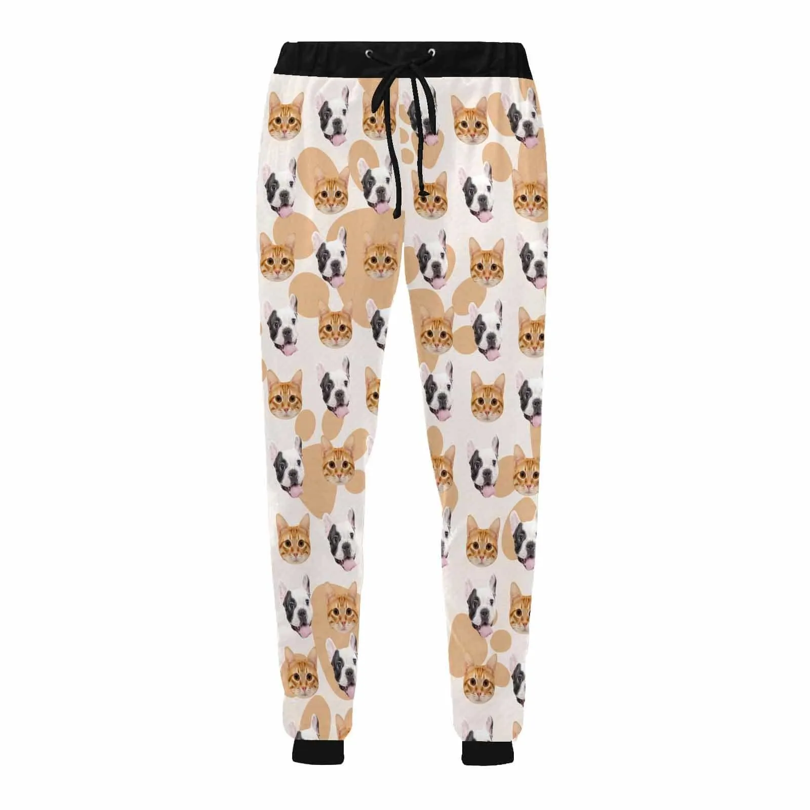 Custom Face Sweatpants with Pet Picture Personalized Men's All Over Print Sweatpants