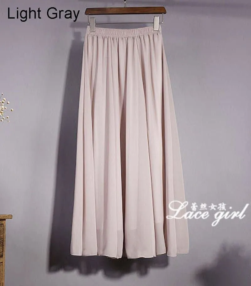 Elegant Chiffon Long Maxi Skirts