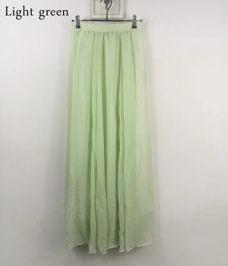 Elegant Chiffon Long Maxi Skirts