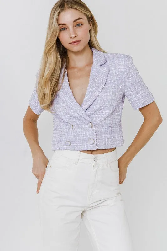 Emily Cropped Tweed Jacket