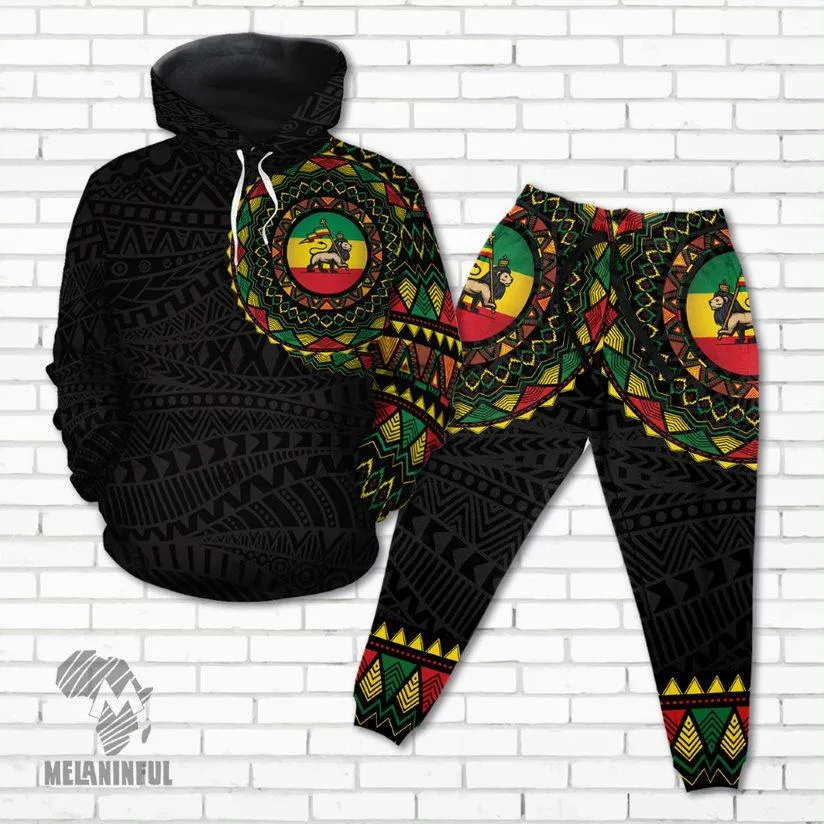 Ethiopia Flag All-over Hoodie And Joggers Set