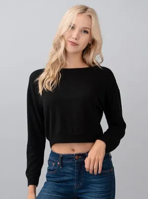 Exposure Crew Neck Crop Sweater