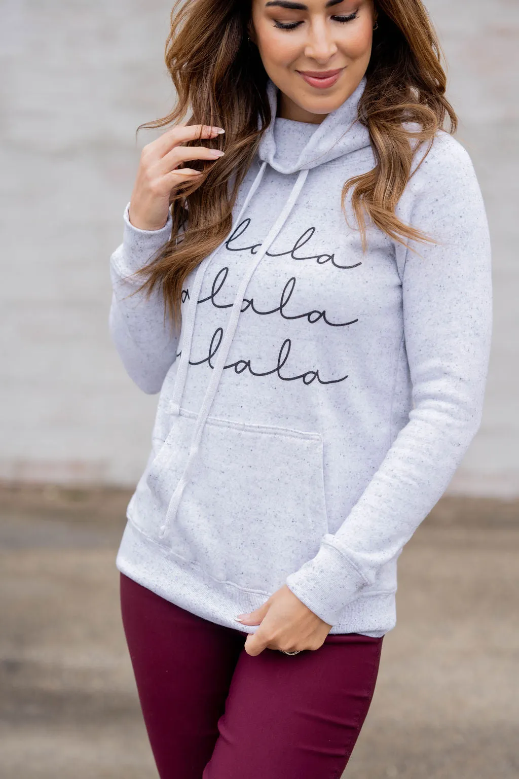 Falala Graphic Cowl Neck Sweatshirt