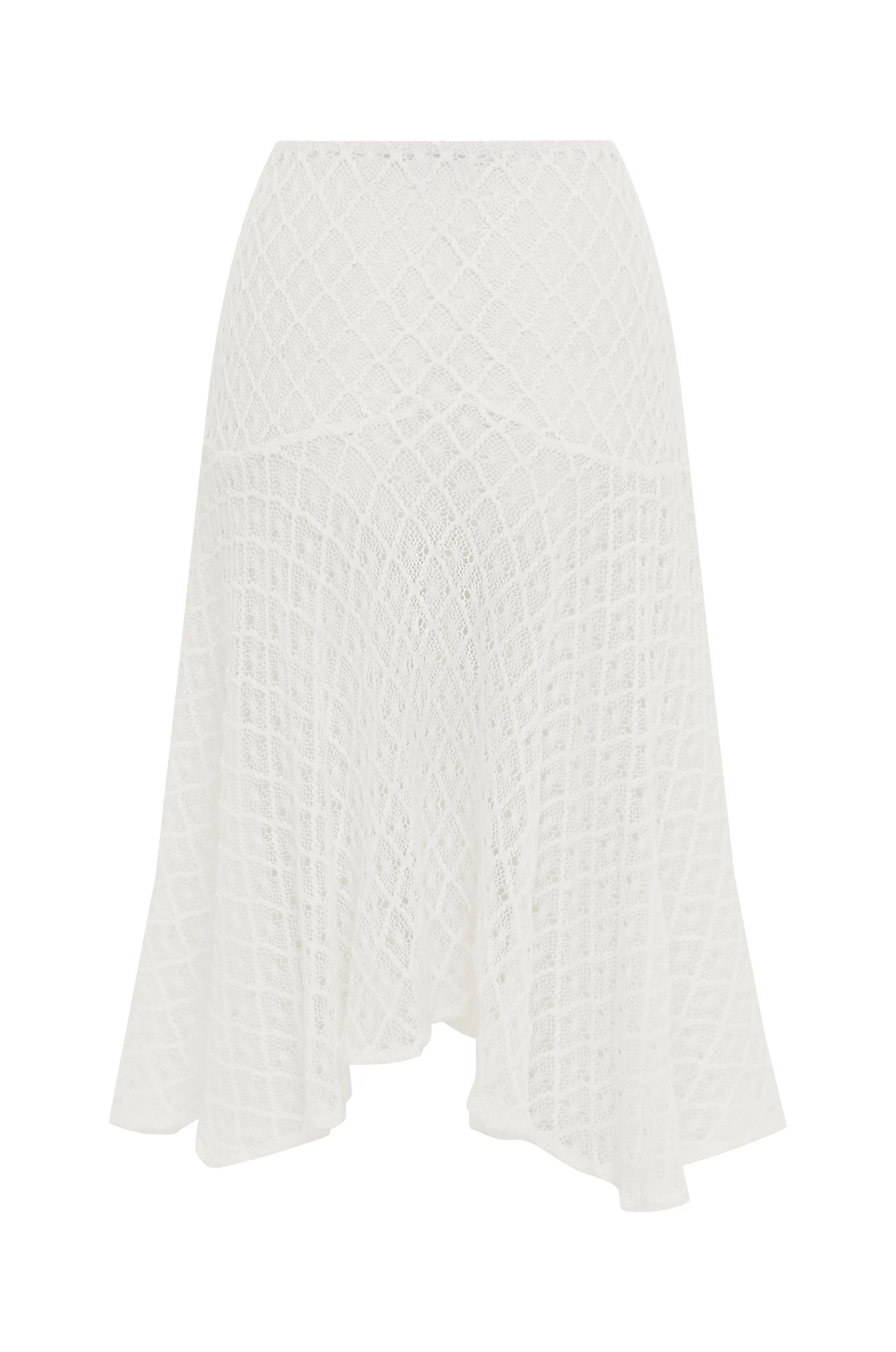 Faye Midi Skirt | White