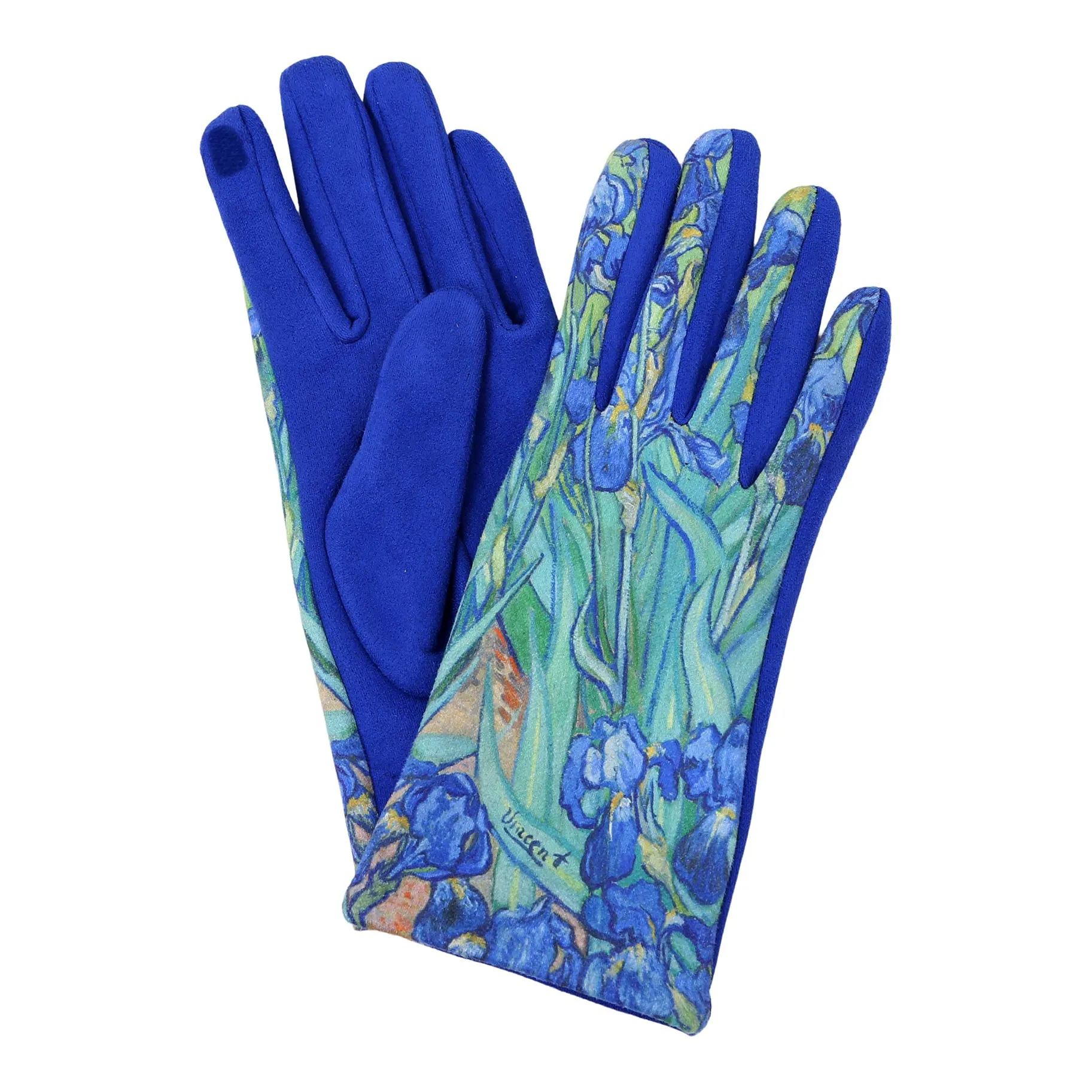 Fine Art van Gogh Irises Texting Gloves