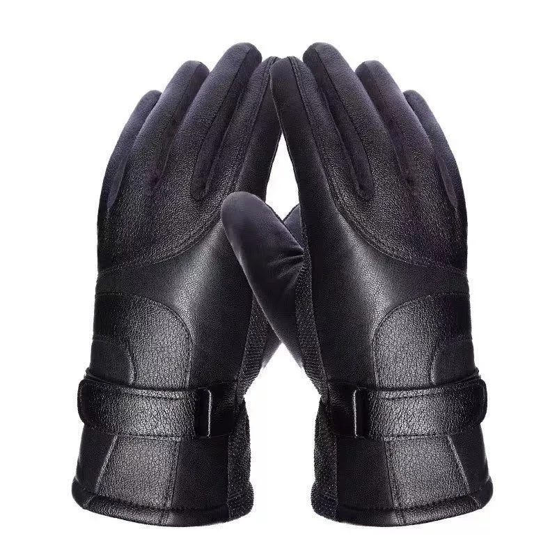 Fleece Lined Leather Gloves Cozy Winter Holiday Gift