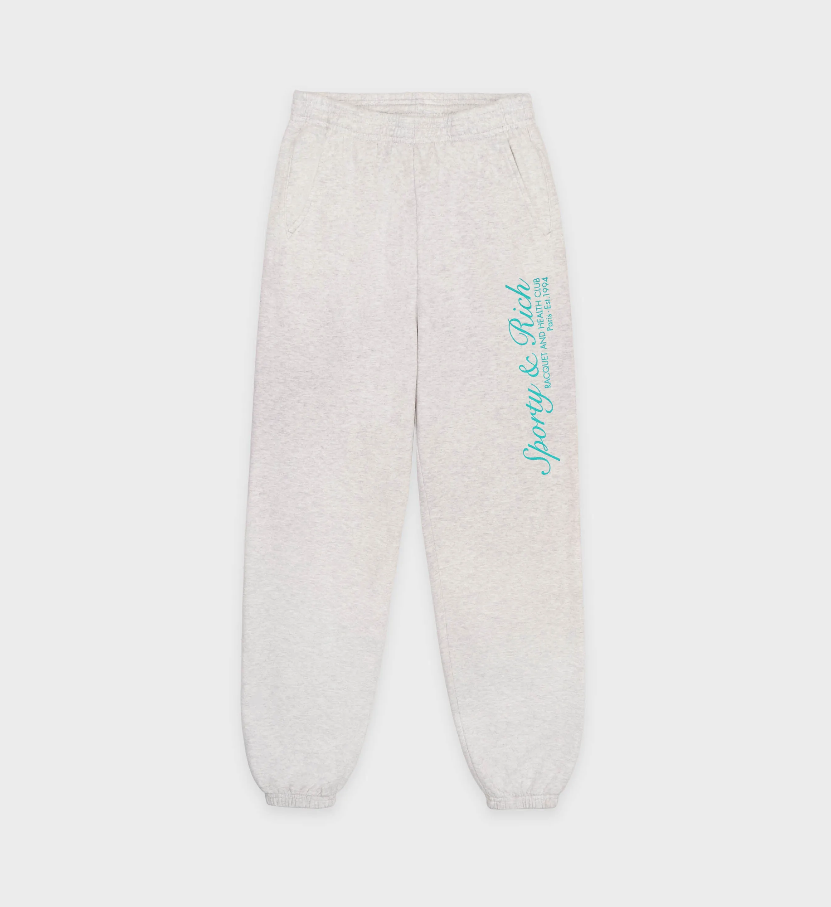 French Sweatpant - Heather Gray/Aquamarine