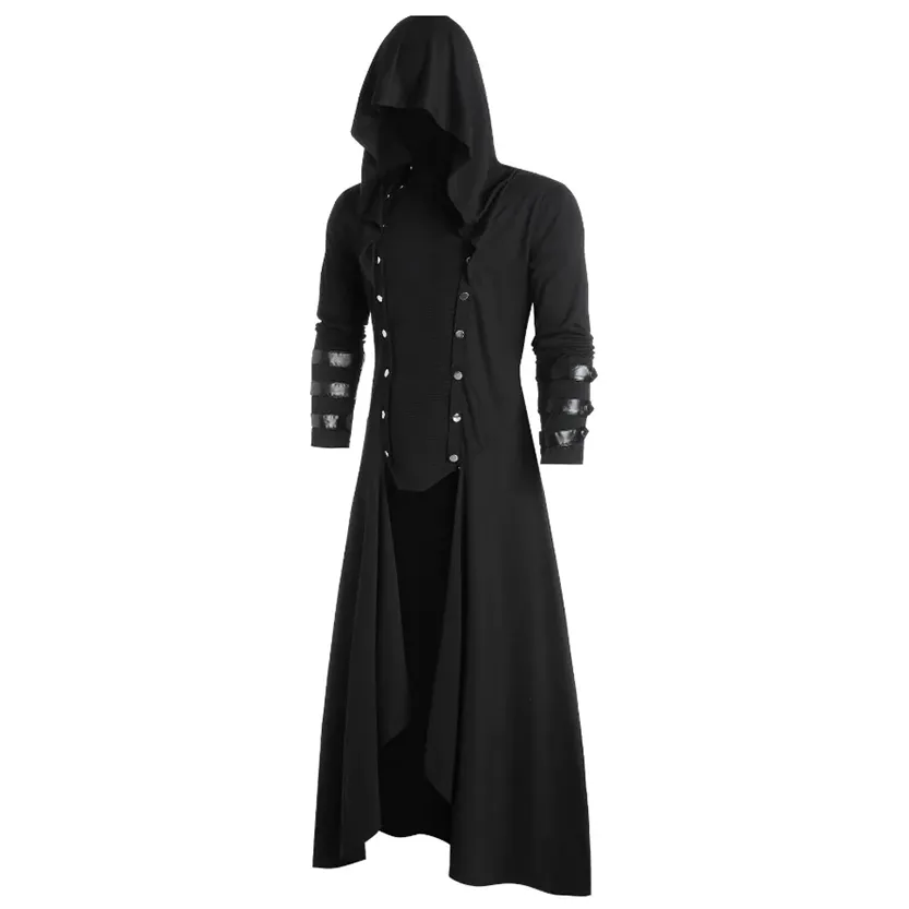 Funki Buys | Jackets | Women's Men Hooded Long Gothic Coat