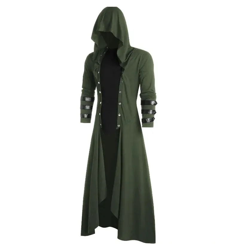 Funki Buys | Jackets | Women's Men Hooded Long Gothic Coat