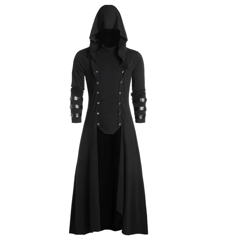 Funki Buys | Jackets | Women's Men Hooded Long Gothic Coat