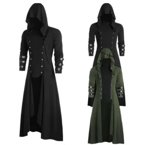 Funki Buys | Jackets | Women's Men Hooded Long Gothic Coat