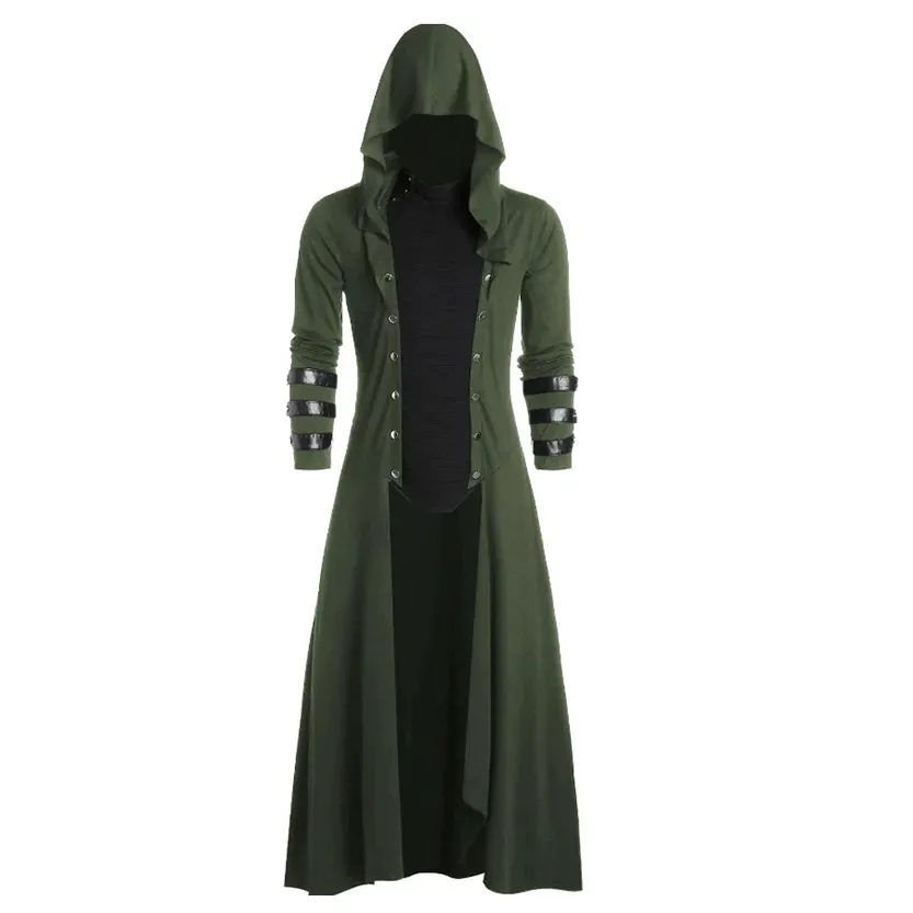 Funki Buys | Jackets | Women's Men Hooded Long Gothic Coat