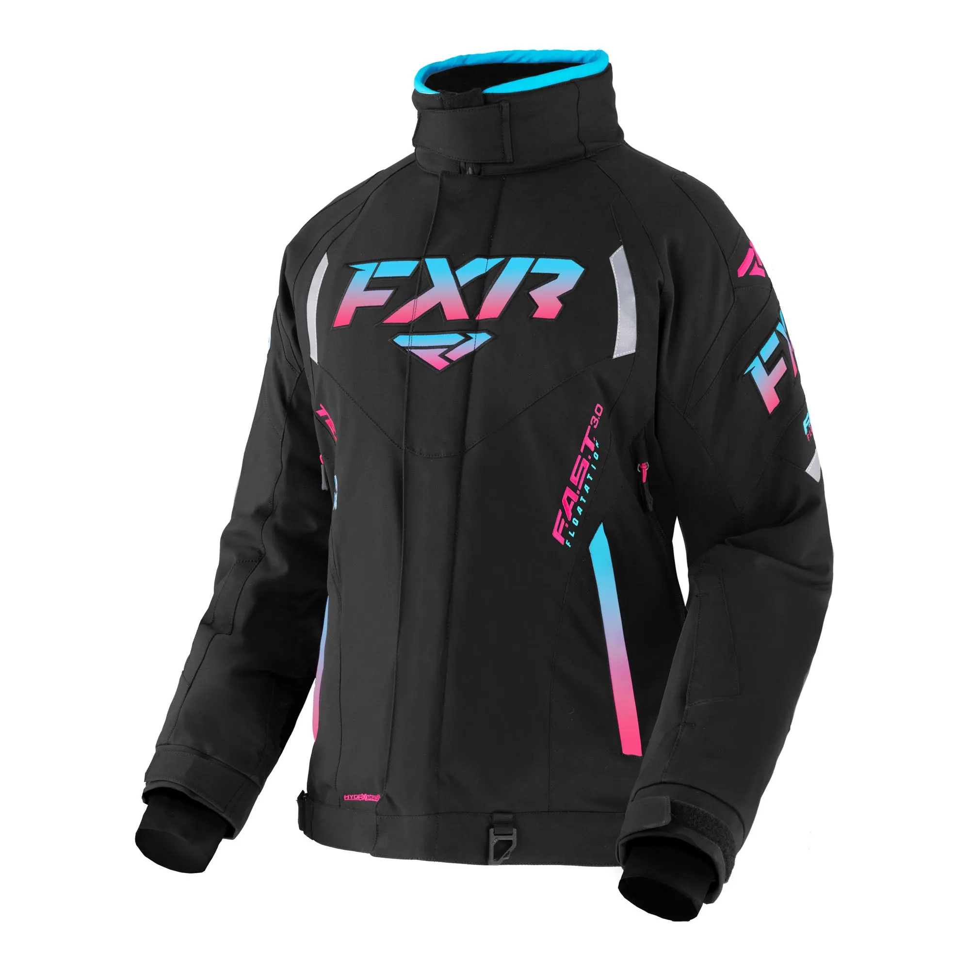 FXR Team FX Snowmobile Jacket Black/Sunrise