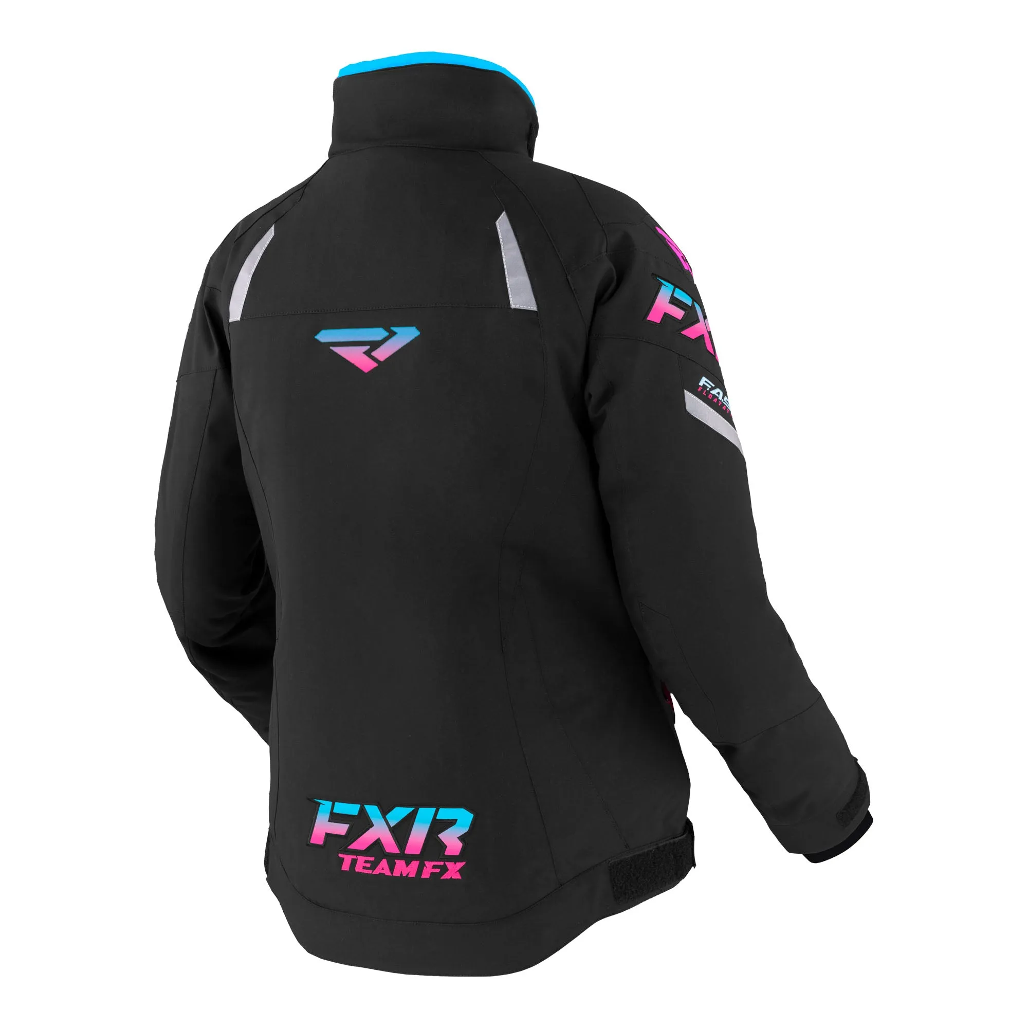 FXR Team FX Snowmobile Jacket Black/Sunrise