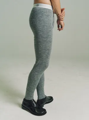 Grey Melange Lana Wool Leggings