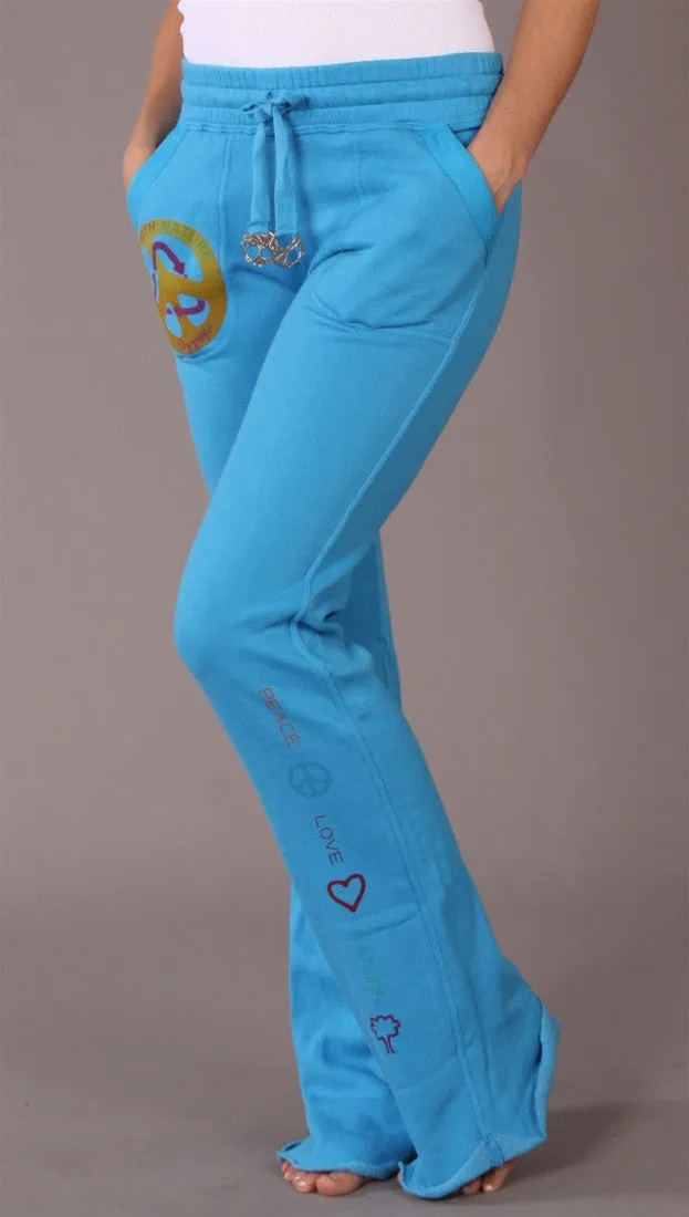 Gypsy 05 Riley Foldover Sweatpants Turquoise