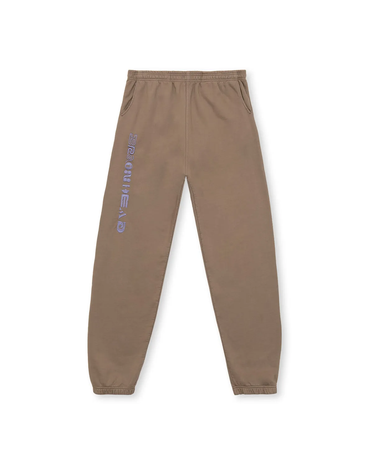 Heavyweight Embroidered Sweatpants - Beige