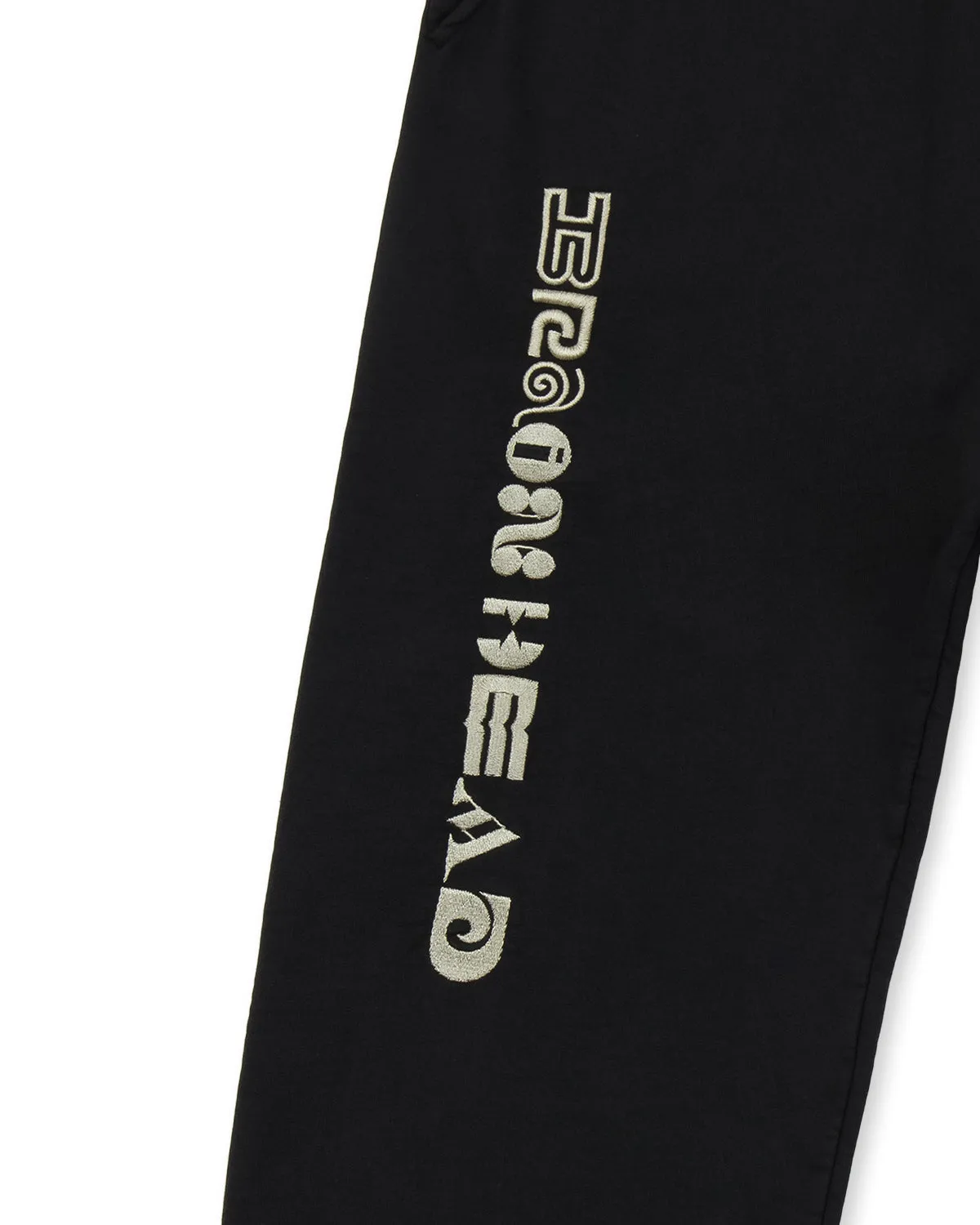 Heavyweight Embroidered Sweatpants - Black