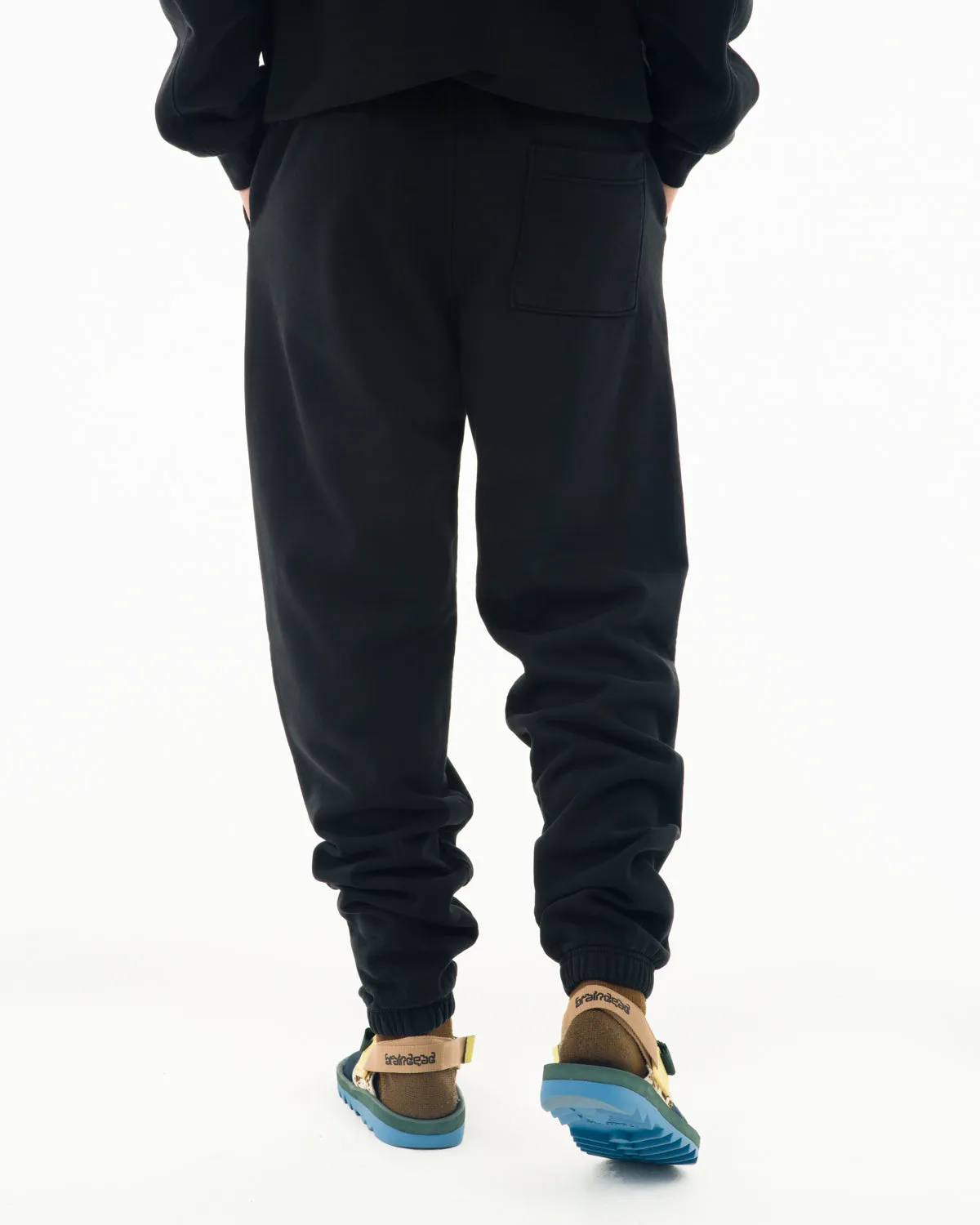 Heavyweight Embroidered Sweatpants - Black