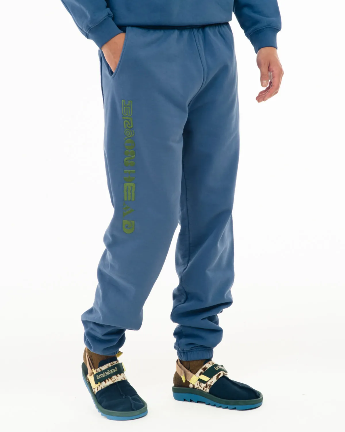 Heavyweight Embroidered Sweatpants - Blue