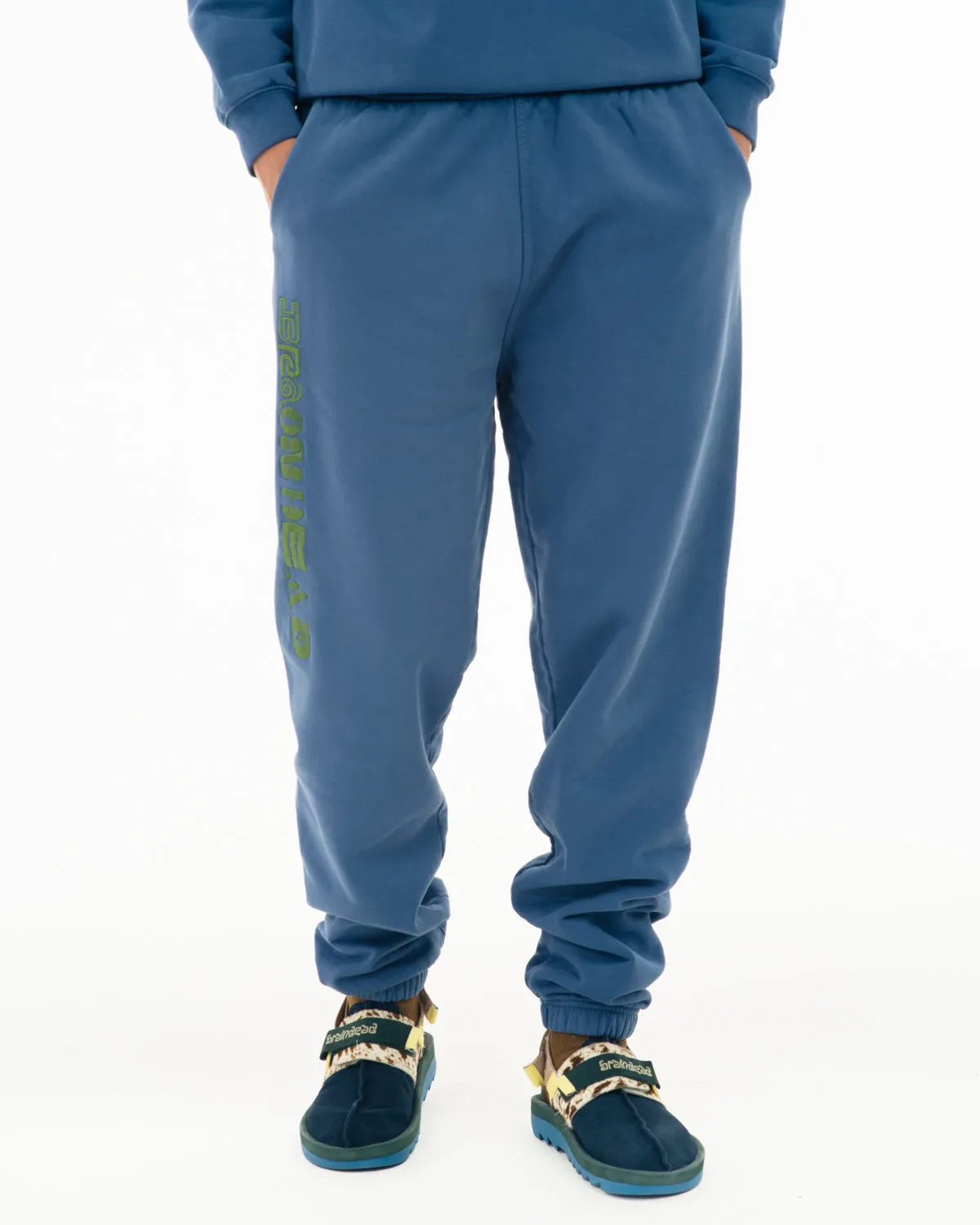 Heavyweight Embroidered Sweatpants - Blue