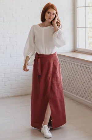 Heavyweight Minimalist Linen Skirt