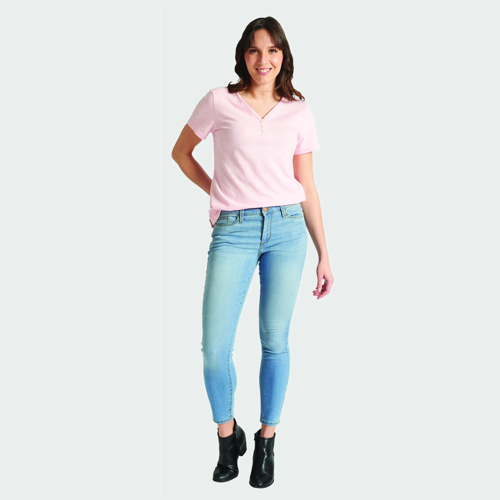 Henley T-Shirt - Pink