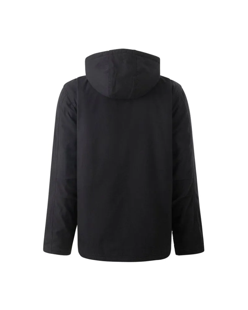 Heritage Canvas Hood Jacket - Black