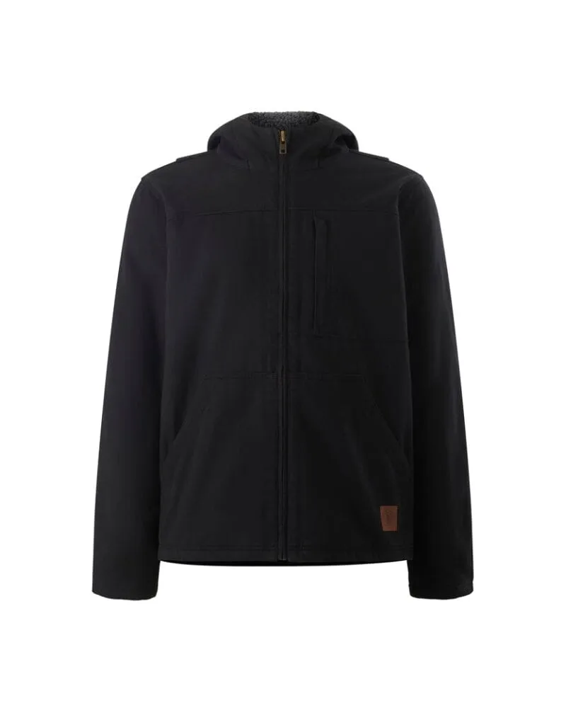 Heritage Canvas Hood Jacket - Black