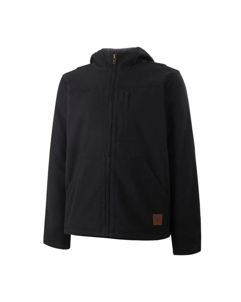 Heritage Canvas Hood Jacket - Black