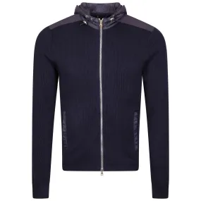 Holdridge Hybrid Full-Zip Hooded Sweater Navy - AW24