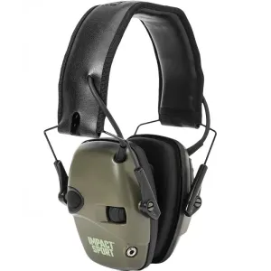 Honeywell Howard Leight R-01526SIOC Impact Sport Electronic Shooting Earmuff, Green, One Size, Box of 6