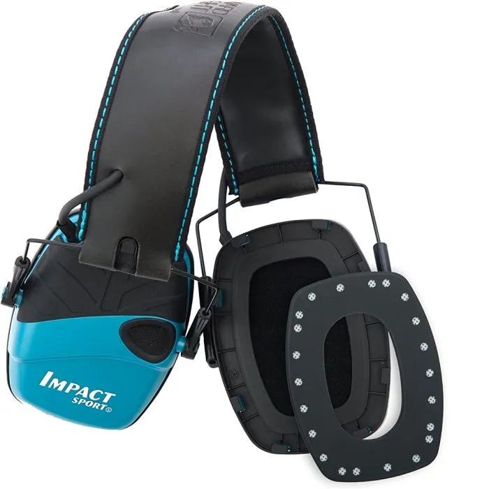 Honeywell Howard Leight R-02521SIOC Impact Sport Electronic Shooting Earmuff, Teal, One Size, 1 Each