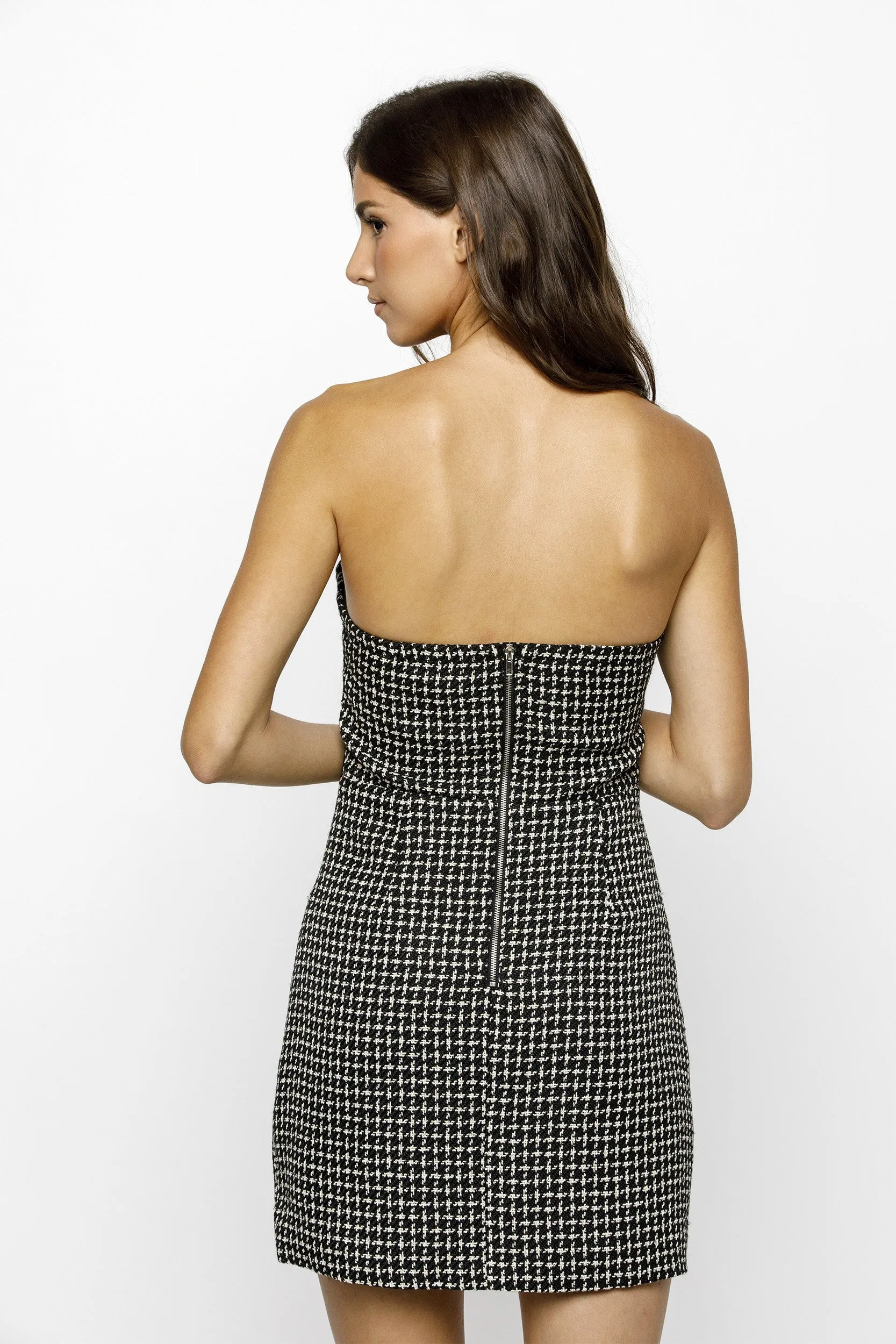 HOUNDSTOOTH MINI DRESS