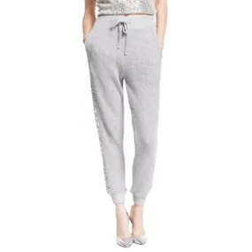 INC -  Stretch Sequined Pocketed Ribbed Drawstring Sweatpants