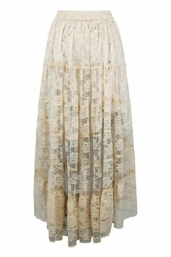 Ivory Lace Skirt