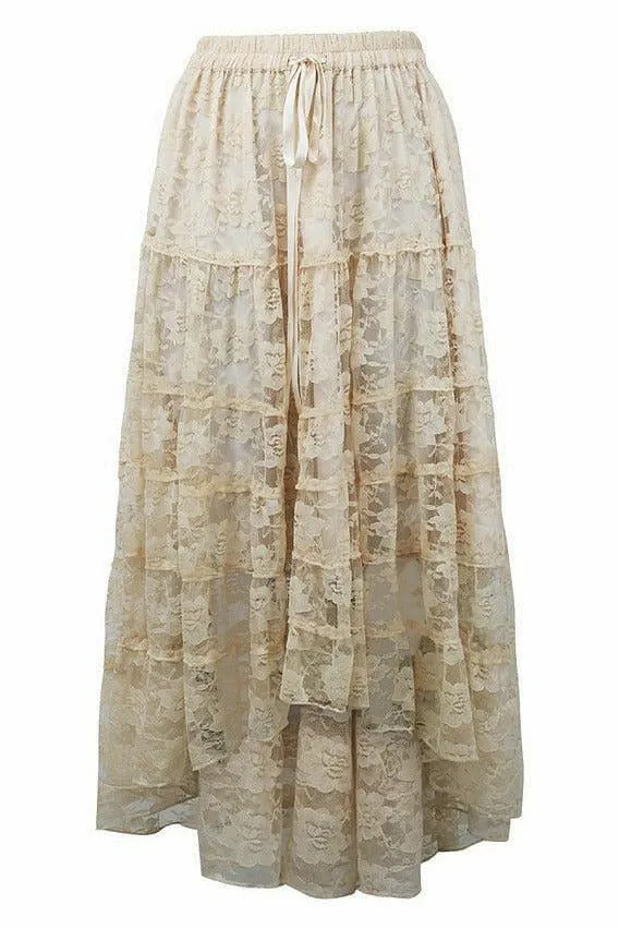 Ivory Lace Skirt