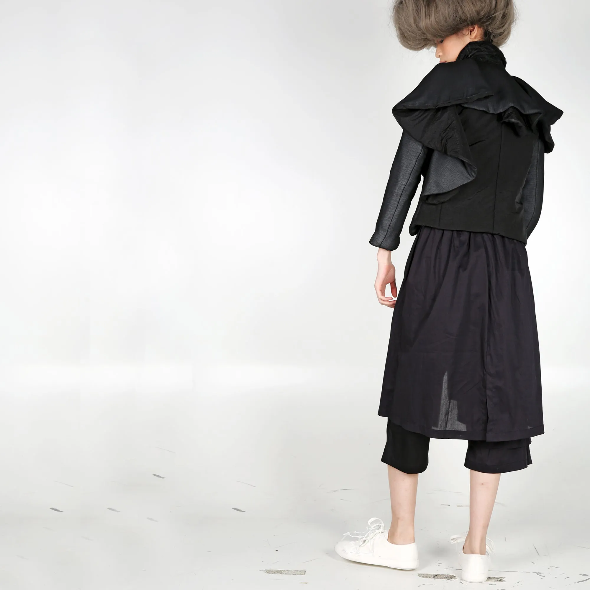 Jacket - Padded Jacket with Circular Ruffle