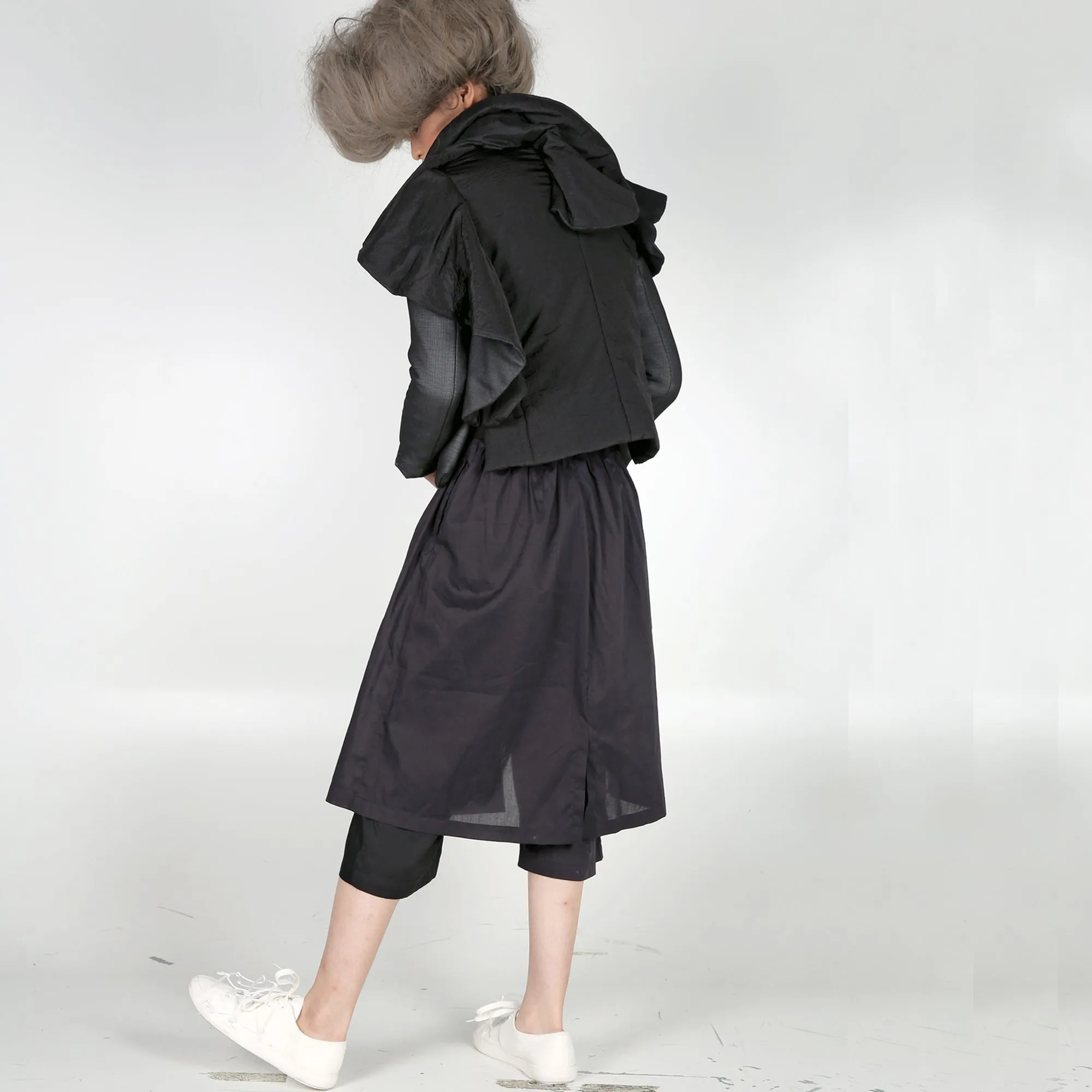 Jacket - Padded Jacket with Circular Ruffle