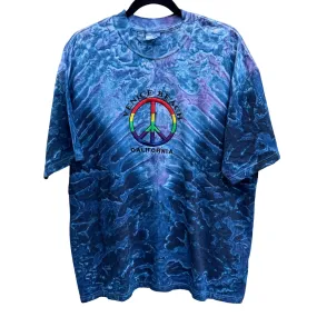 Jerzees Embroidered Venice Beach California Unisex Tie Dye Heavy Cotton Shirt XL