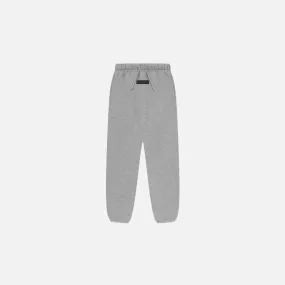 KIDS ESSENTIAL SWEATPANTS - DARK HEATHER OATMEAL